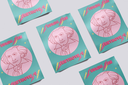 Print Music Beethoven Rockstar 60x90cm