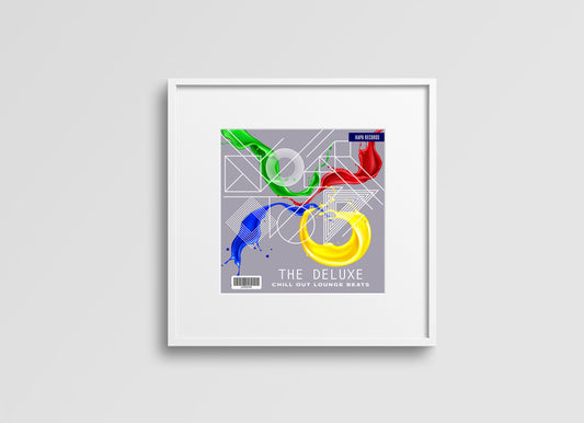 Print Urban Vinyl Colorful Geometric Lounge Beats 32x32cm