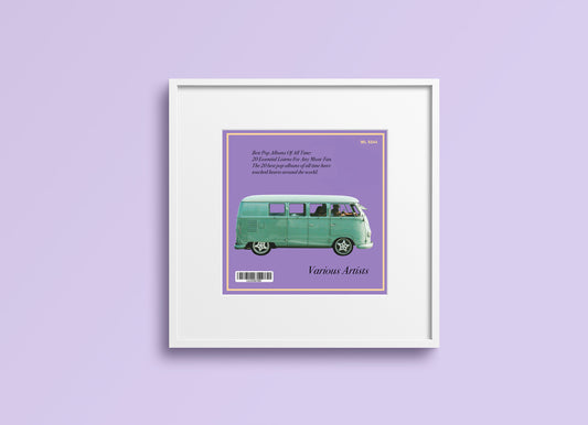 Print Urban Van Vinyl Record Various Artists Album 32x32cm