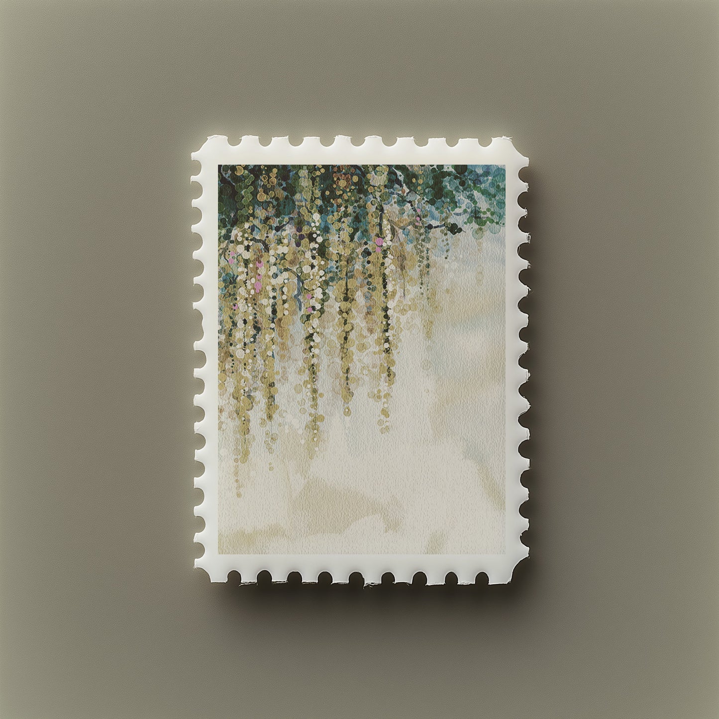 Print Nature Glitter Leaves Falling Paint 40x50cm