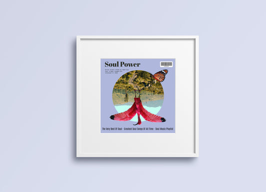 Print Urban Vinyl Record Soul Power Album 32x32cm