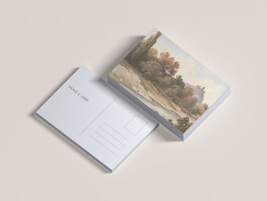 Print Nature Landscape Forest & Castle Paint 50x42cm