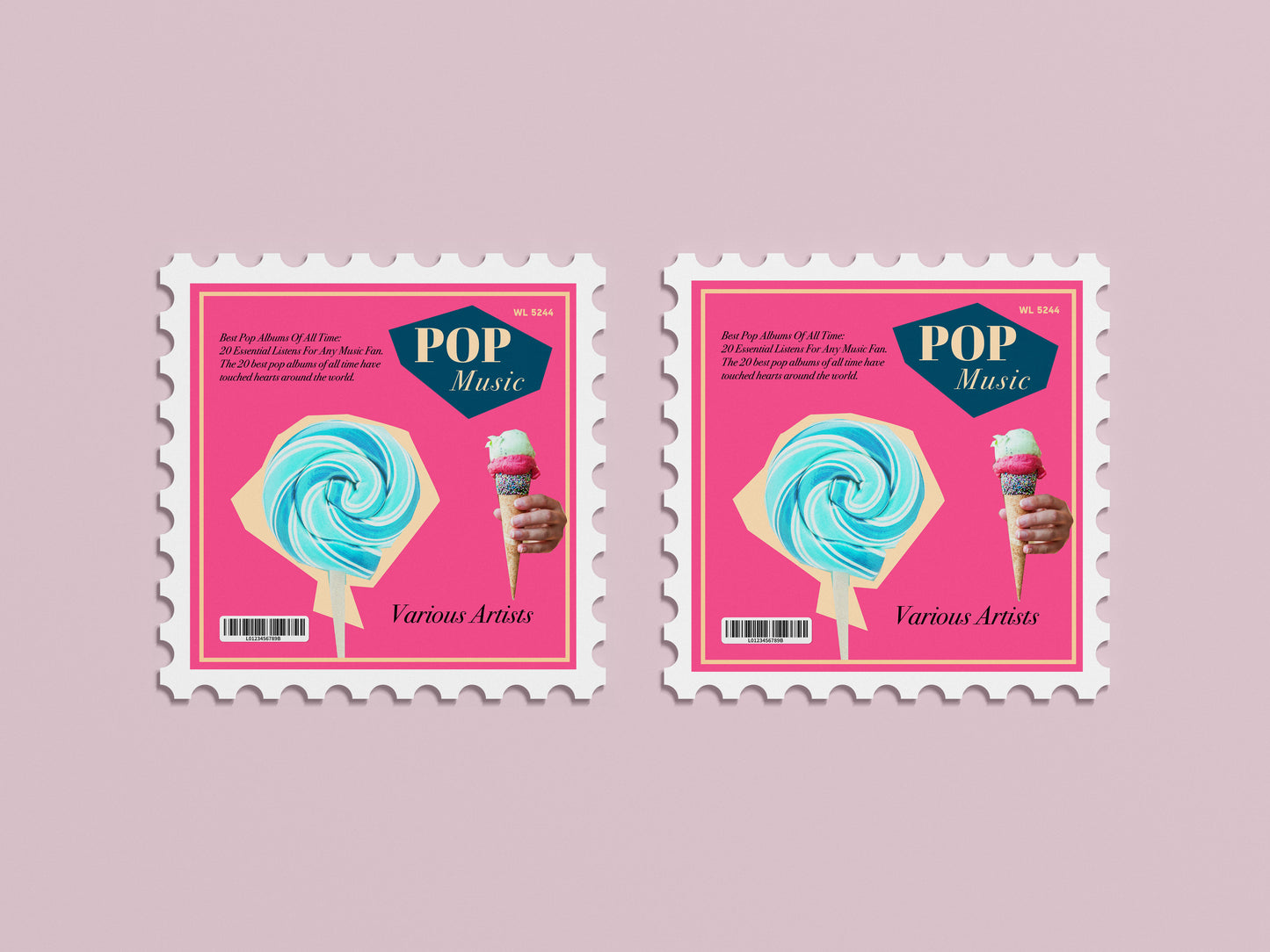 Print Vinyl Pop Music Artist Retro 32x32cm