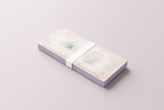 Prop Banknotes Ten Dollar ArtNouveau 14.6x6.2cm