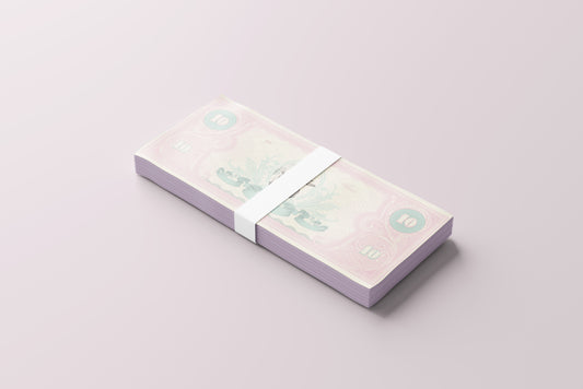 Prop Banknotes Ten Dollar Rabbit Art Nouveau 14.6x6.2cm