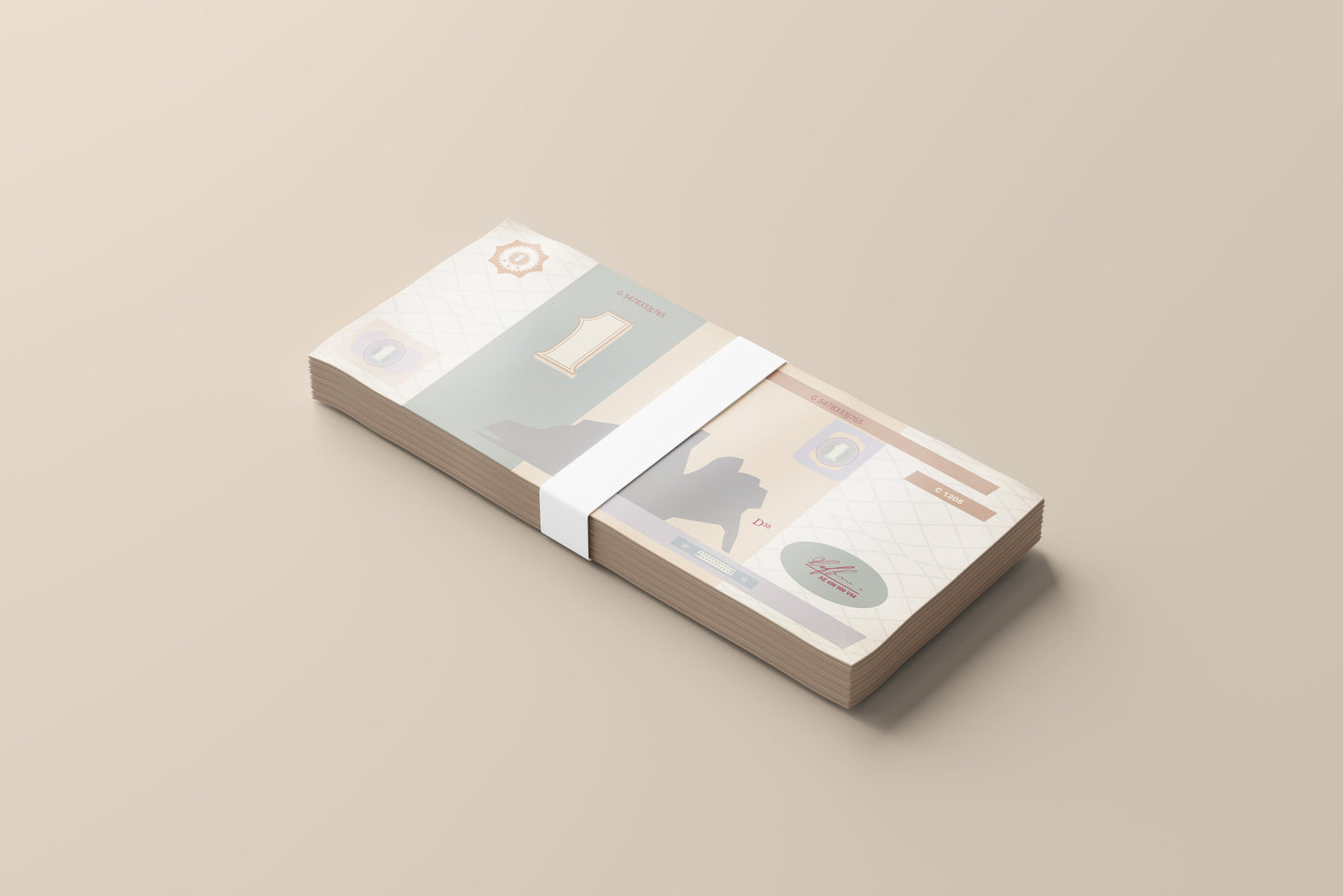 Prop Banknotes Bill Of One 14.6x6.2cm