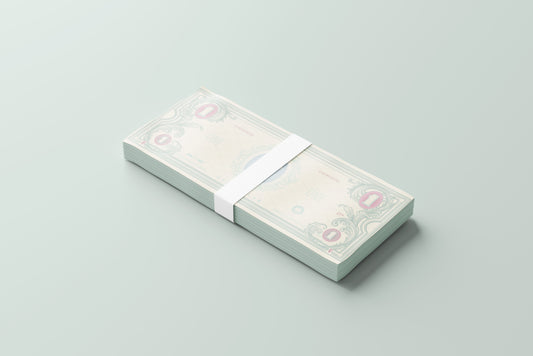 Prop Banknotes One Dollar Art Nouveau 14.6x6.2cm