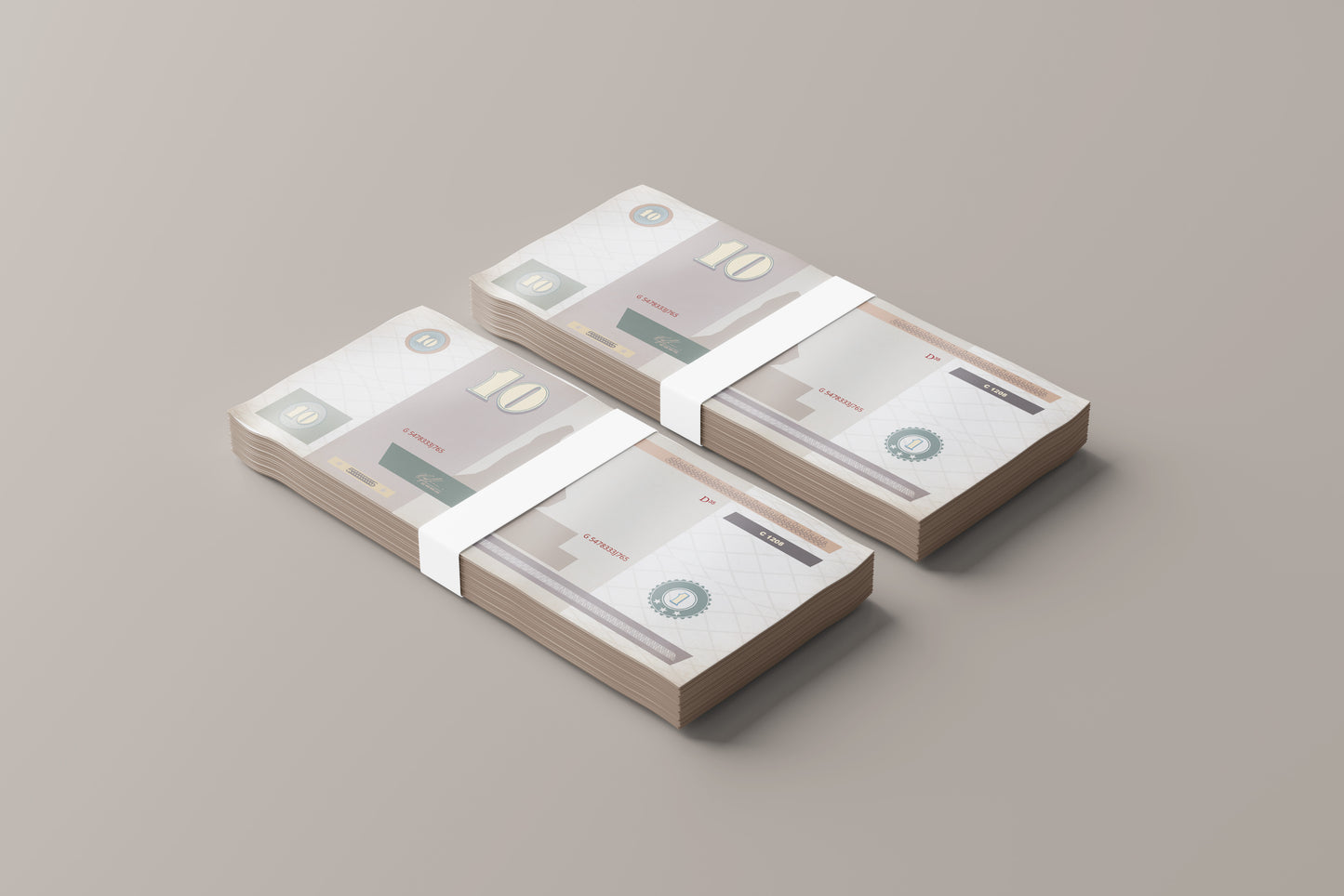 Prop Banknotes Bill Of Ten 14.6x6.2cm