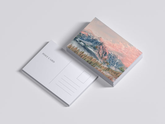 Print Nature Snowy Landscape Paint 79x48cm