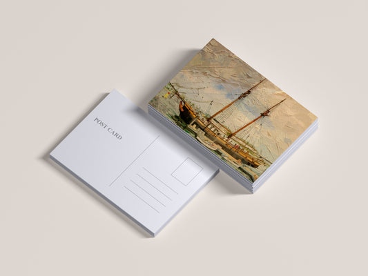 Print Boat Vintage Ship Paint 100x70cm