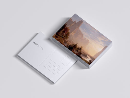 Print Nature Landscape Mountains Sunrise Paint 80x50cm