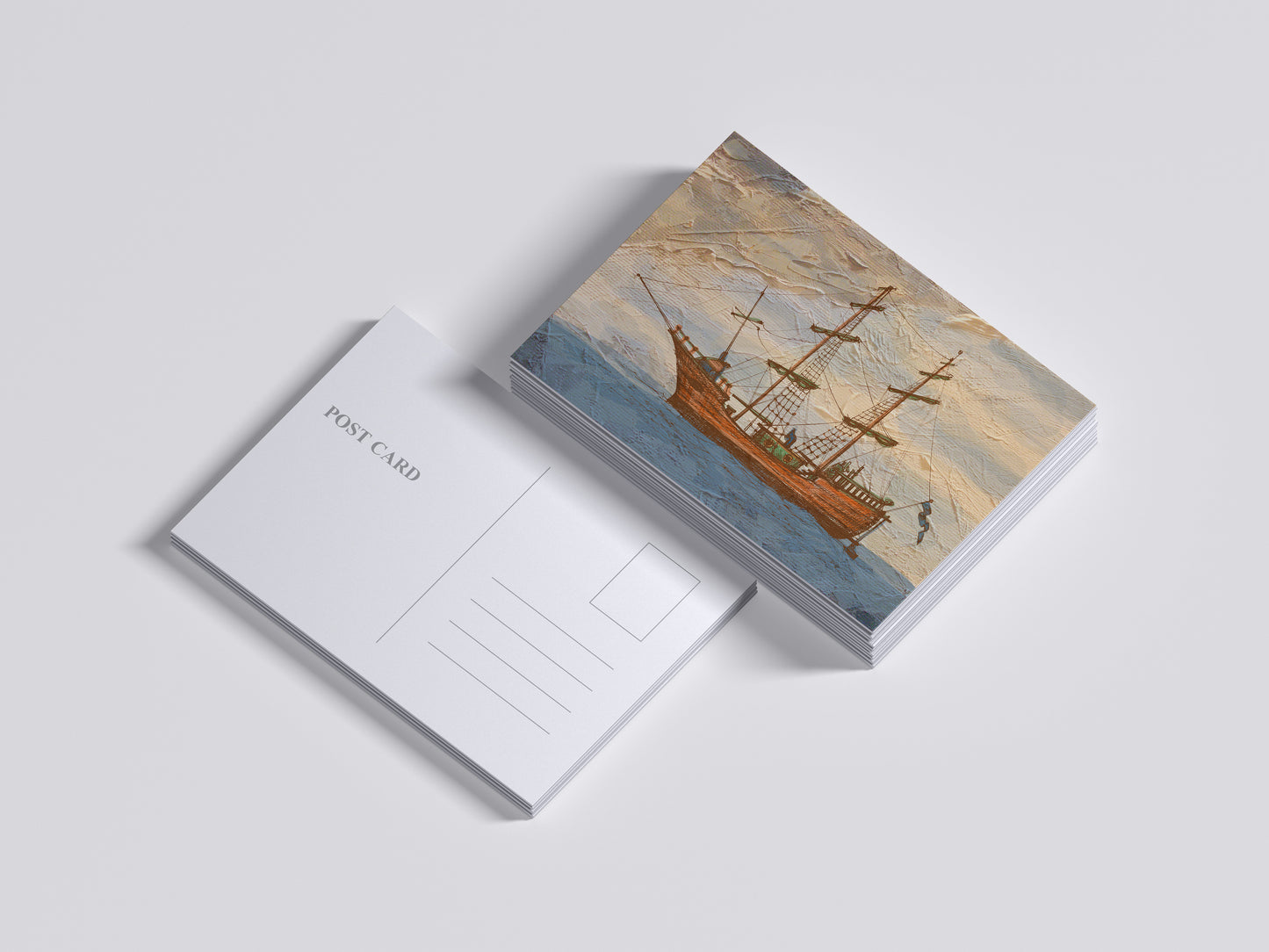 Print Boat Tall Ship At Sea Paint 100x70cm