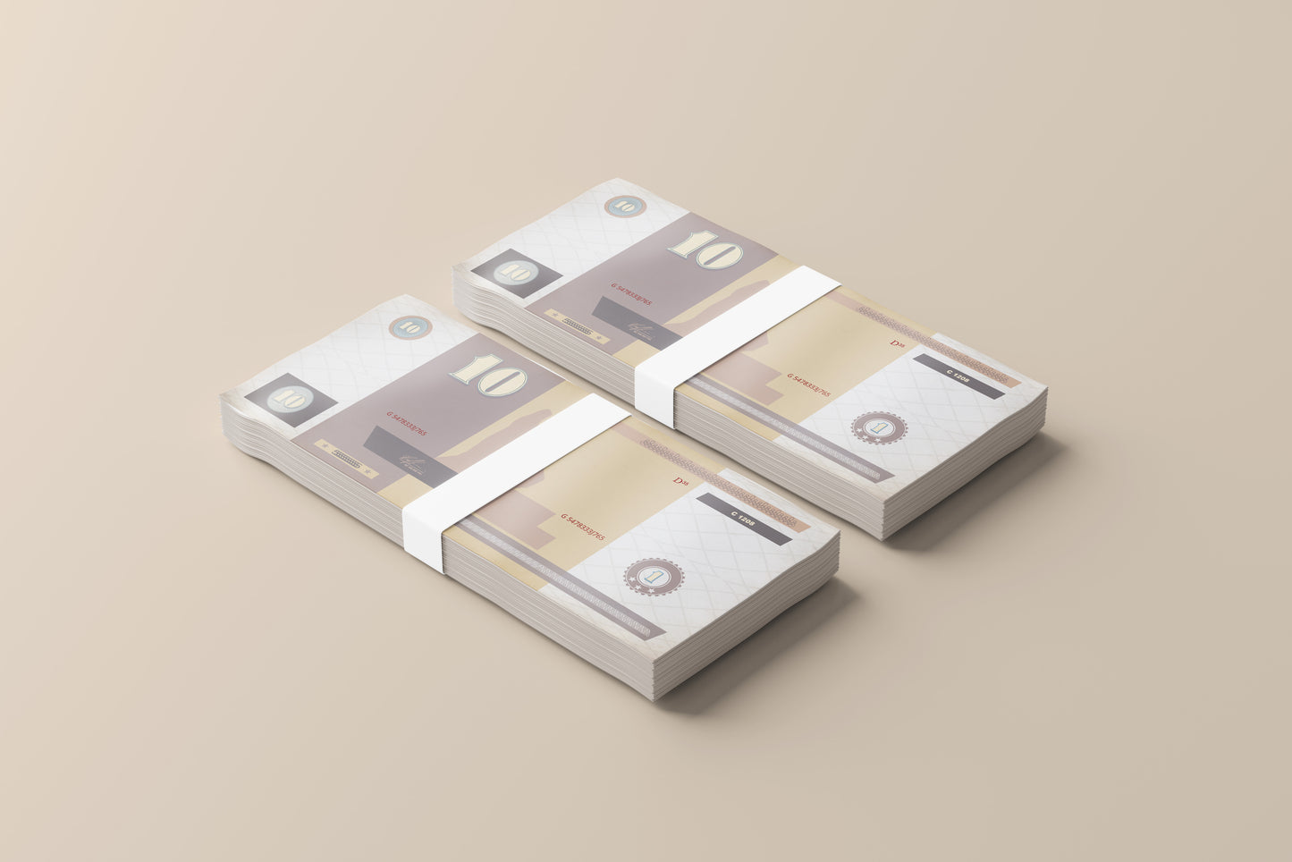 Prop Banknotes Bill Of Ten 14.6x6.2cm