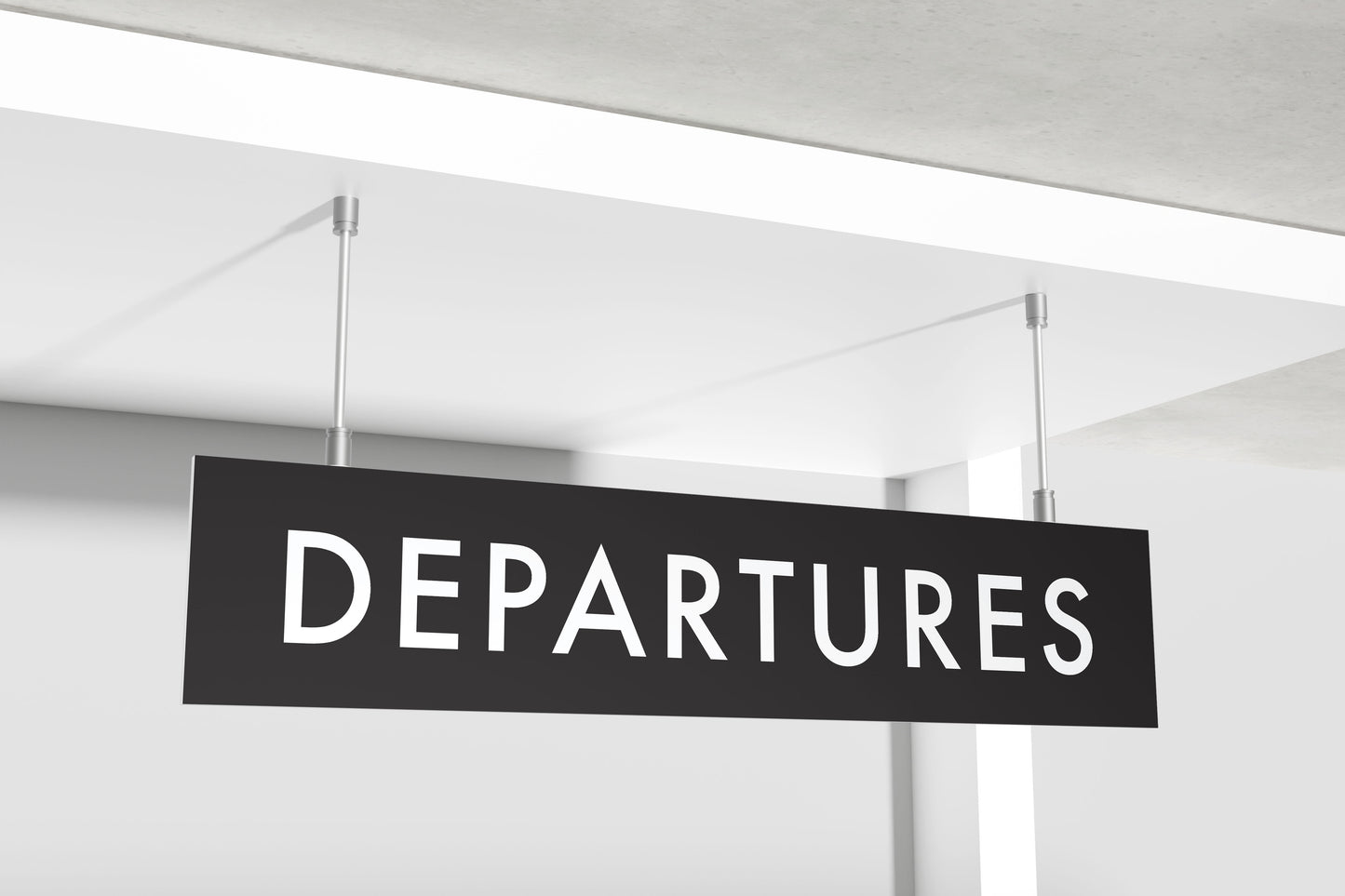 Signage Airport Departures 120x25cm