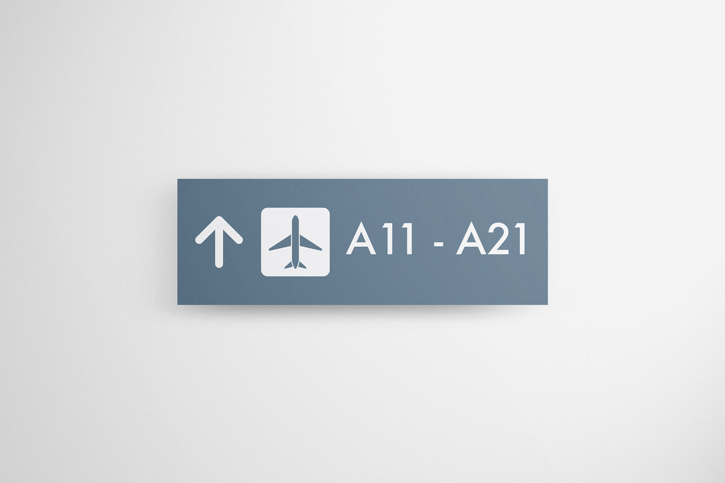 Signage Airport Gates Arrivals Blue 117.3x40cm