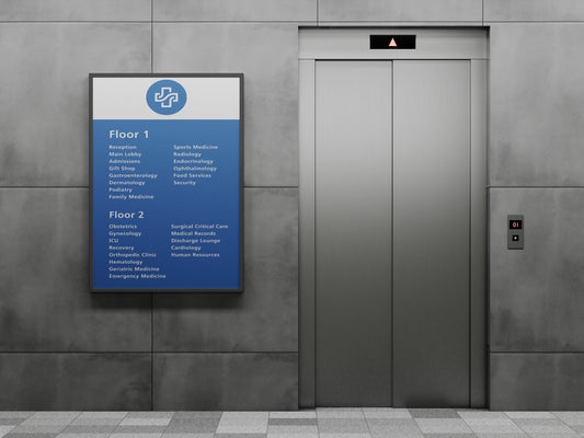 Signage Hospital Floors 57.7x98.4cm