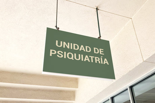 Signage Hospital Psychiatric Green 43x27.9cm