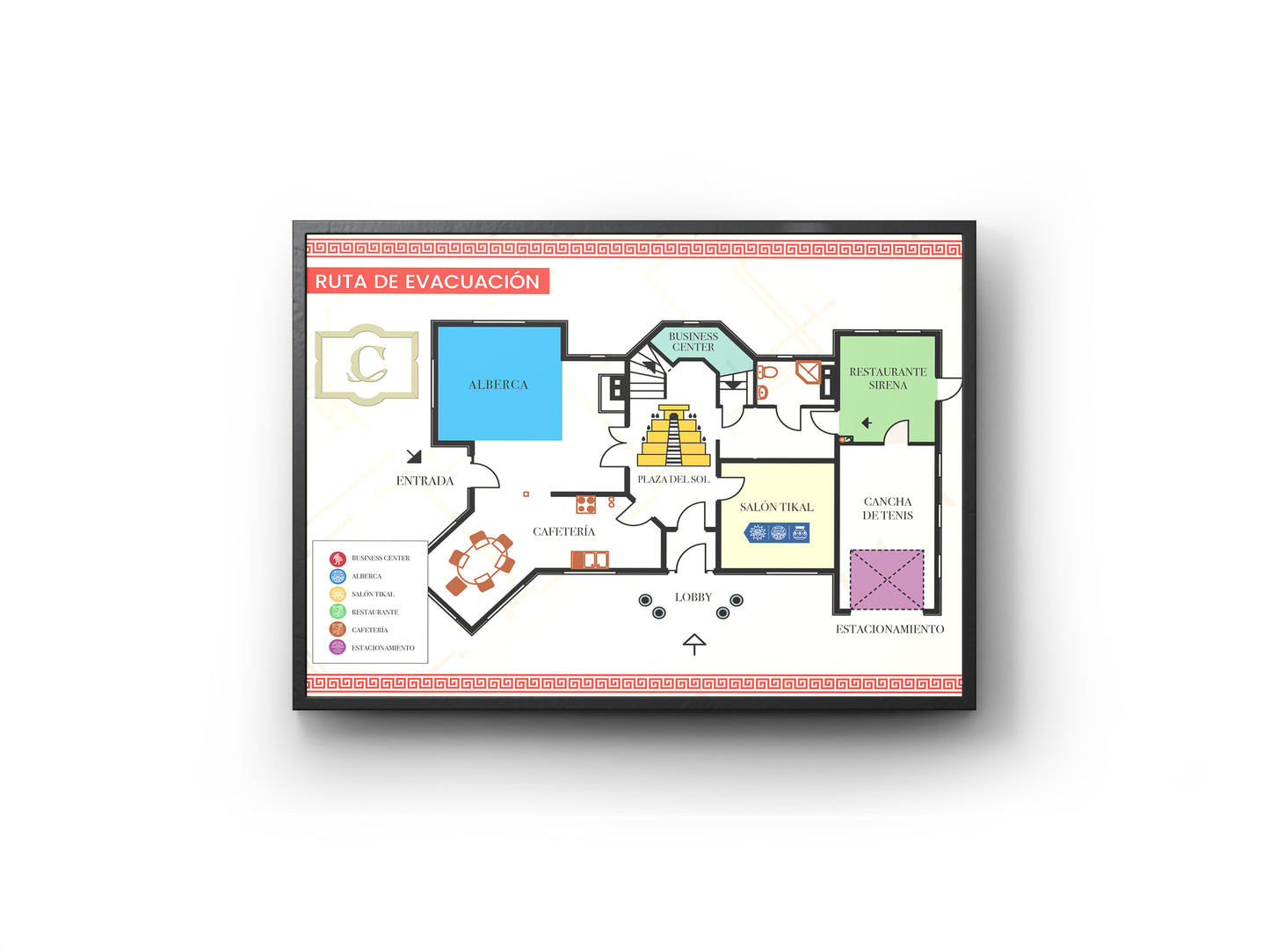 Print Hotel Signage Map 28.5x22cm