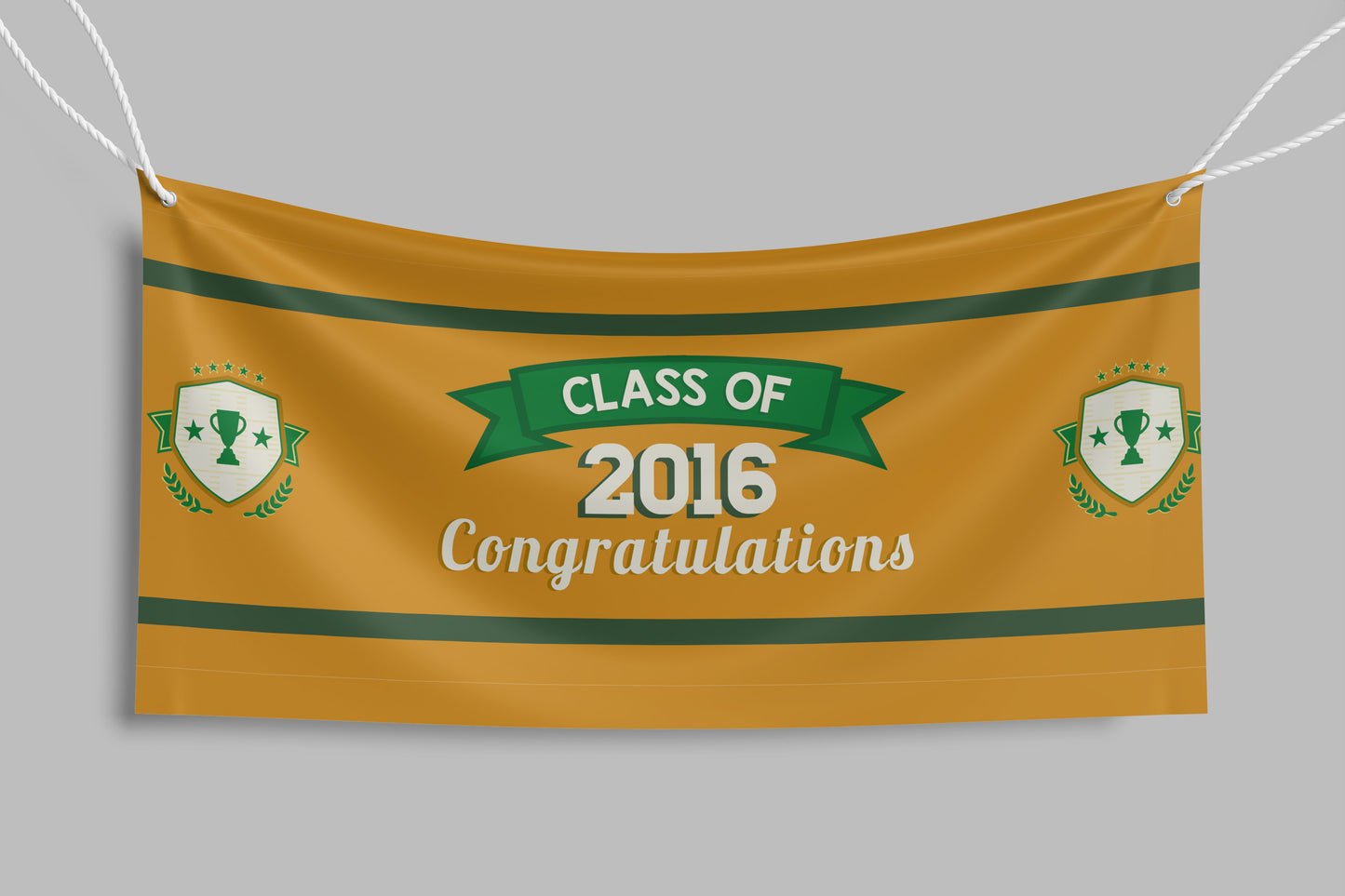 Sign School Congratulations Class 2016 Yellow 27.9x10cm