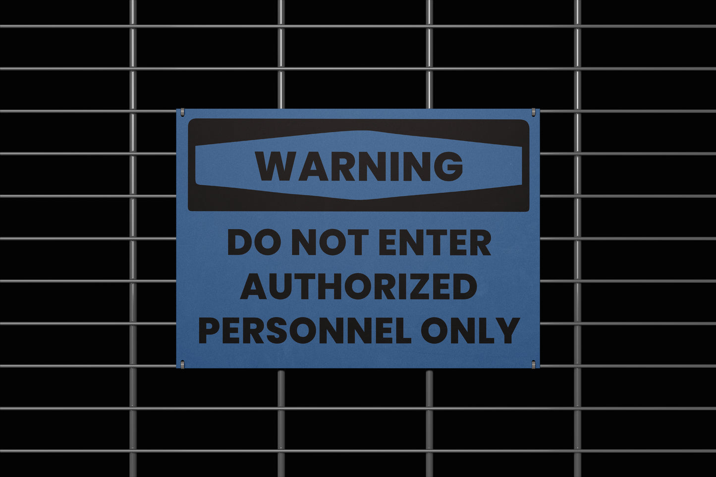 Urban Sign Warning Personnel Only Blue 45x32cm