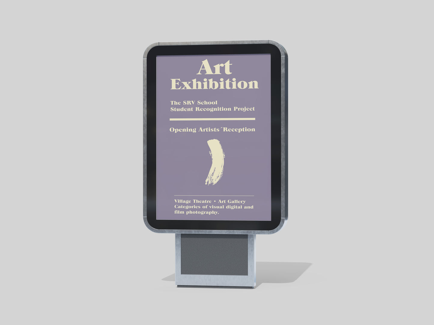 Urban Advertisement Art Exhibition Purple 100x170cm