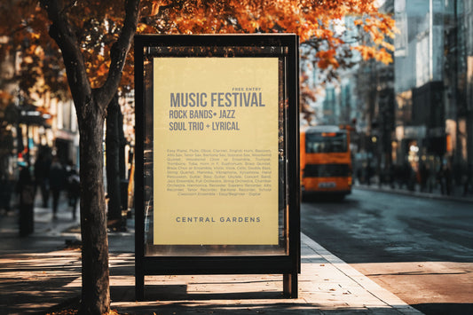 Sign Advertisement Music Festival 117x176cm