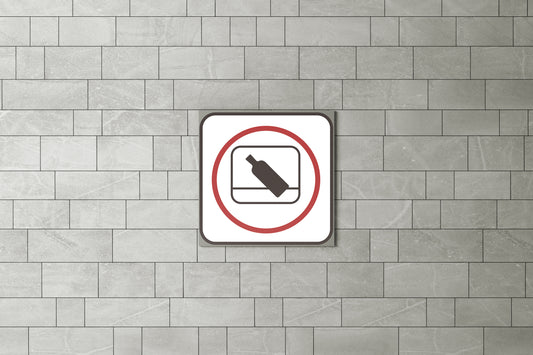 Sign Metro No Littering 10x10cm