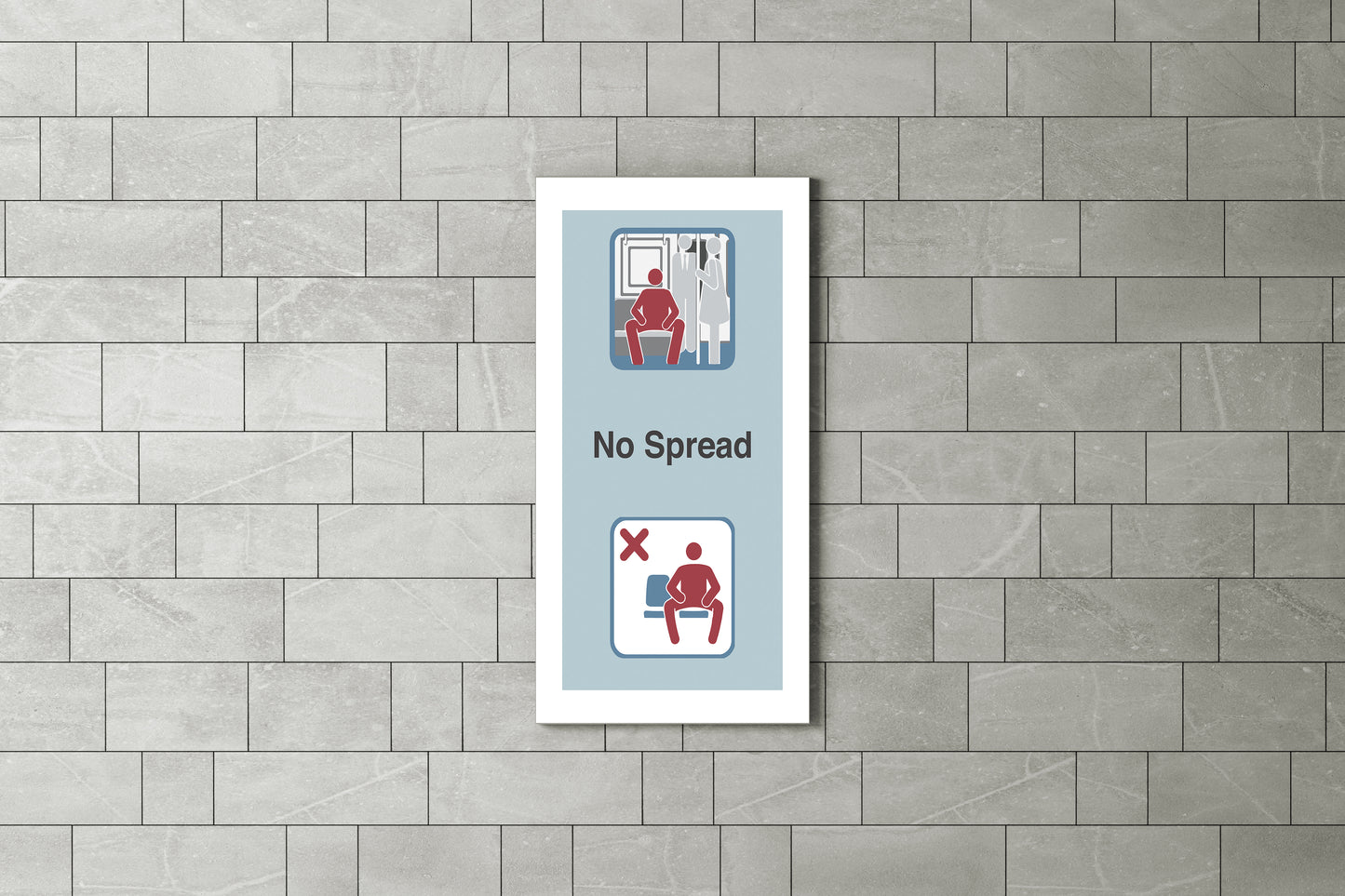 Sign Metro No Spread 60x100cm