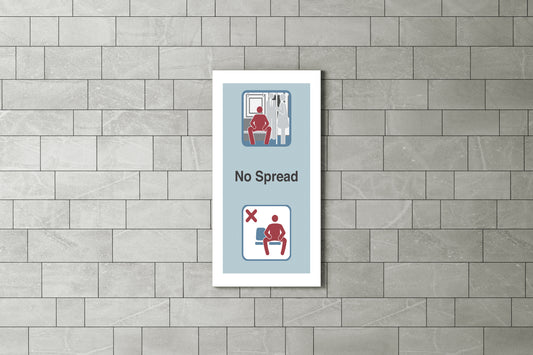 Sign Metro No Spread 60x100cm