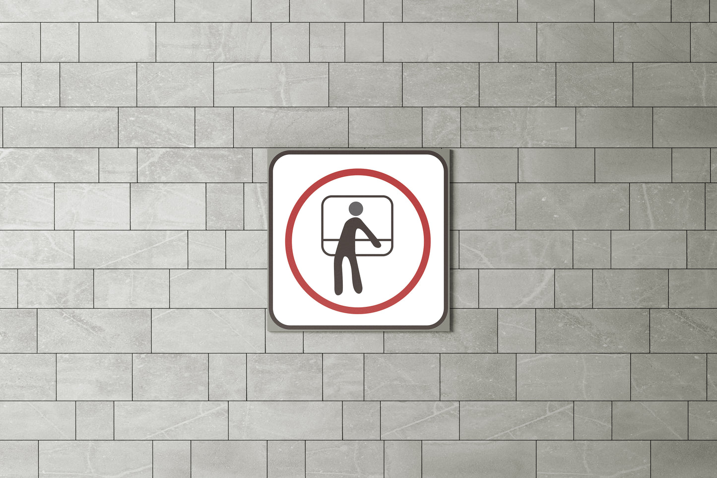 Sign Metro Not Look Out The Window 10x10cm