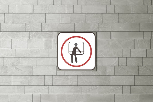 Sign Metro Not Look Out The Window 10x10cm