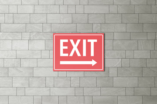 Sign Emergency Exit 27.9x21.5cm