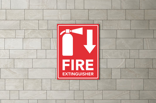 Sign Fire Extinguisher 21.5x27.9cm