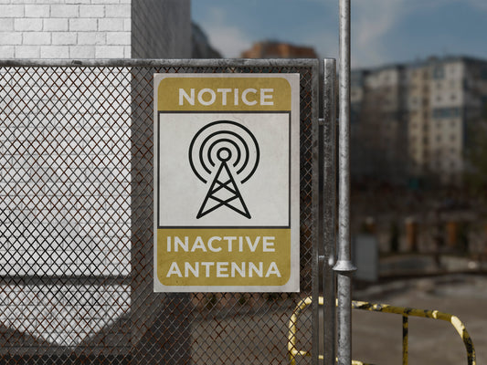Urban Sign Inactive Antenna Yellow 27.9x43cm