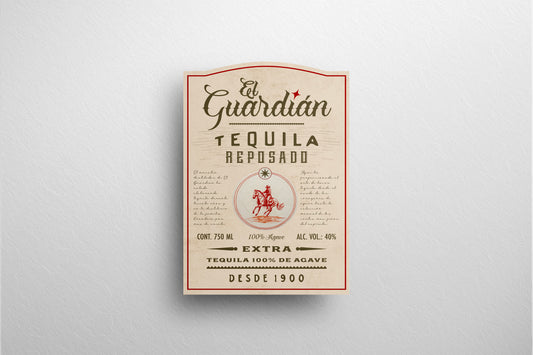 Packaging Beverage Tequila ElGuardián 22.6x35cm