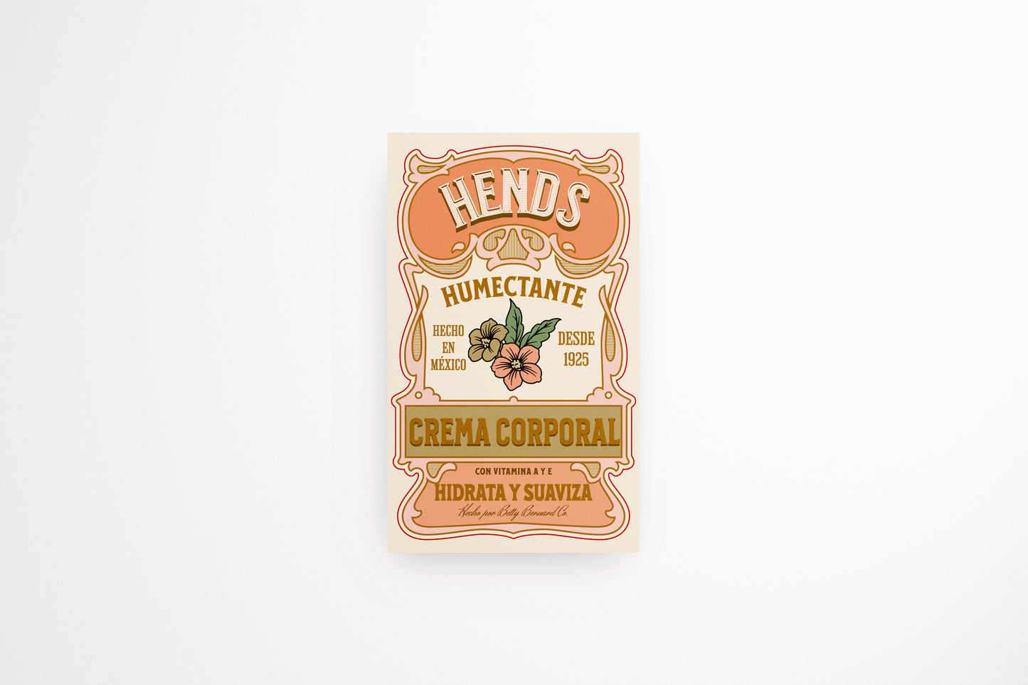 Packaging Crema Corporal Hends 6x10cm