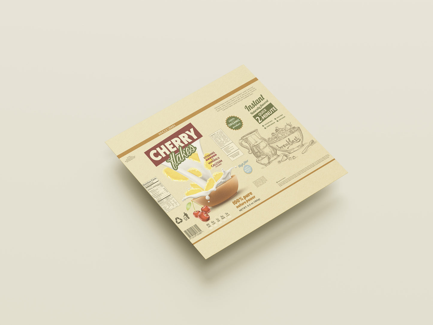 Packaging Food Cereal Cherry Flakes 72x60.7cm