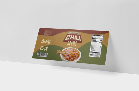 Packaging Food Chili Beans Can 27.9x10.6cm