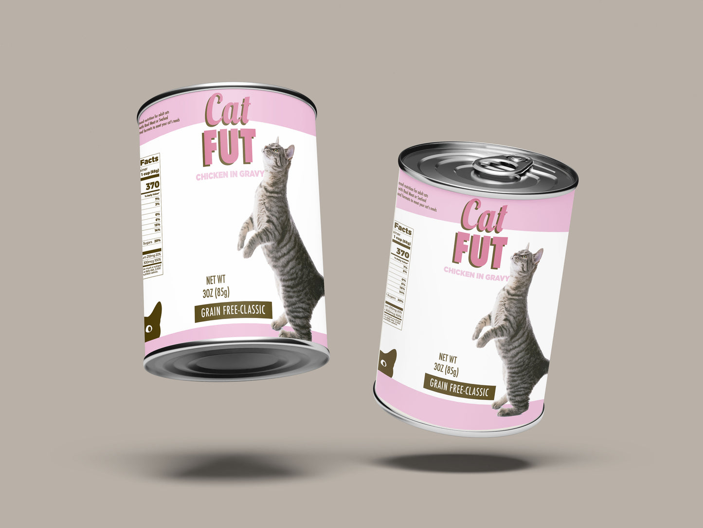 Packaging Pet Food Cat Fut Pink Rose 27.9x21.5cm