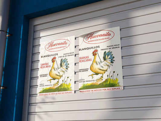 Print Abarrotes Grocery Store Eggs Kitsch Advertisement 60x90cm