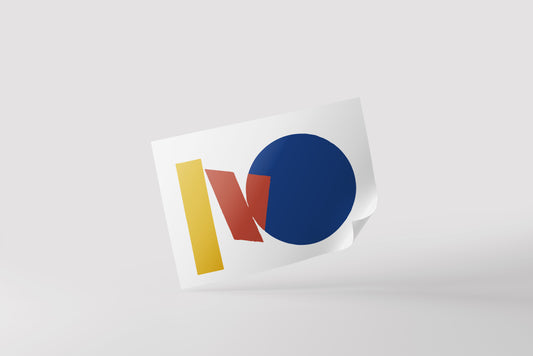 Print Abstract Circle Lines Blue Yellow Orange Red Illustration 90x60cm