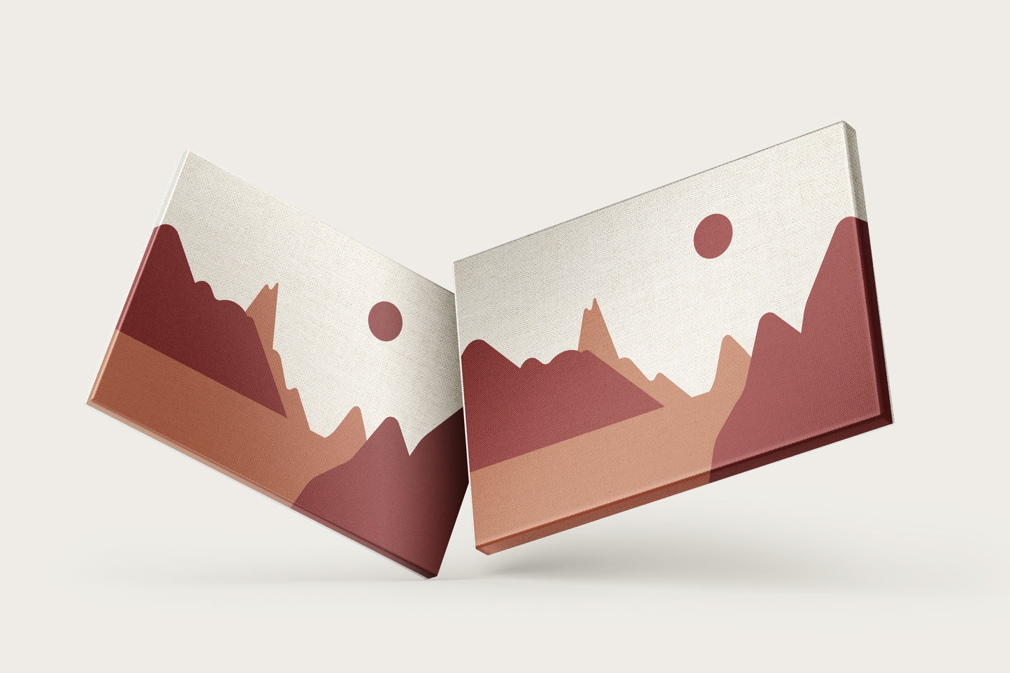 Print Abstract Red Desert Paint 105x70cm