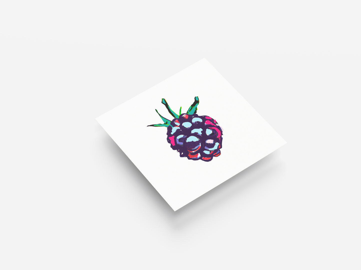 Print Food Fruit Blackberry Illustration 36x36cm
