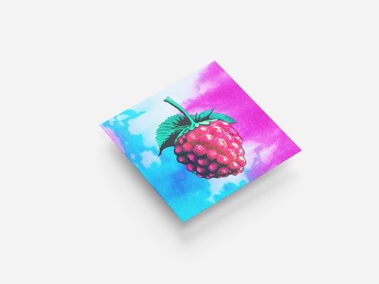 Print Food Fruit Raspberry Illustration 80x80cm