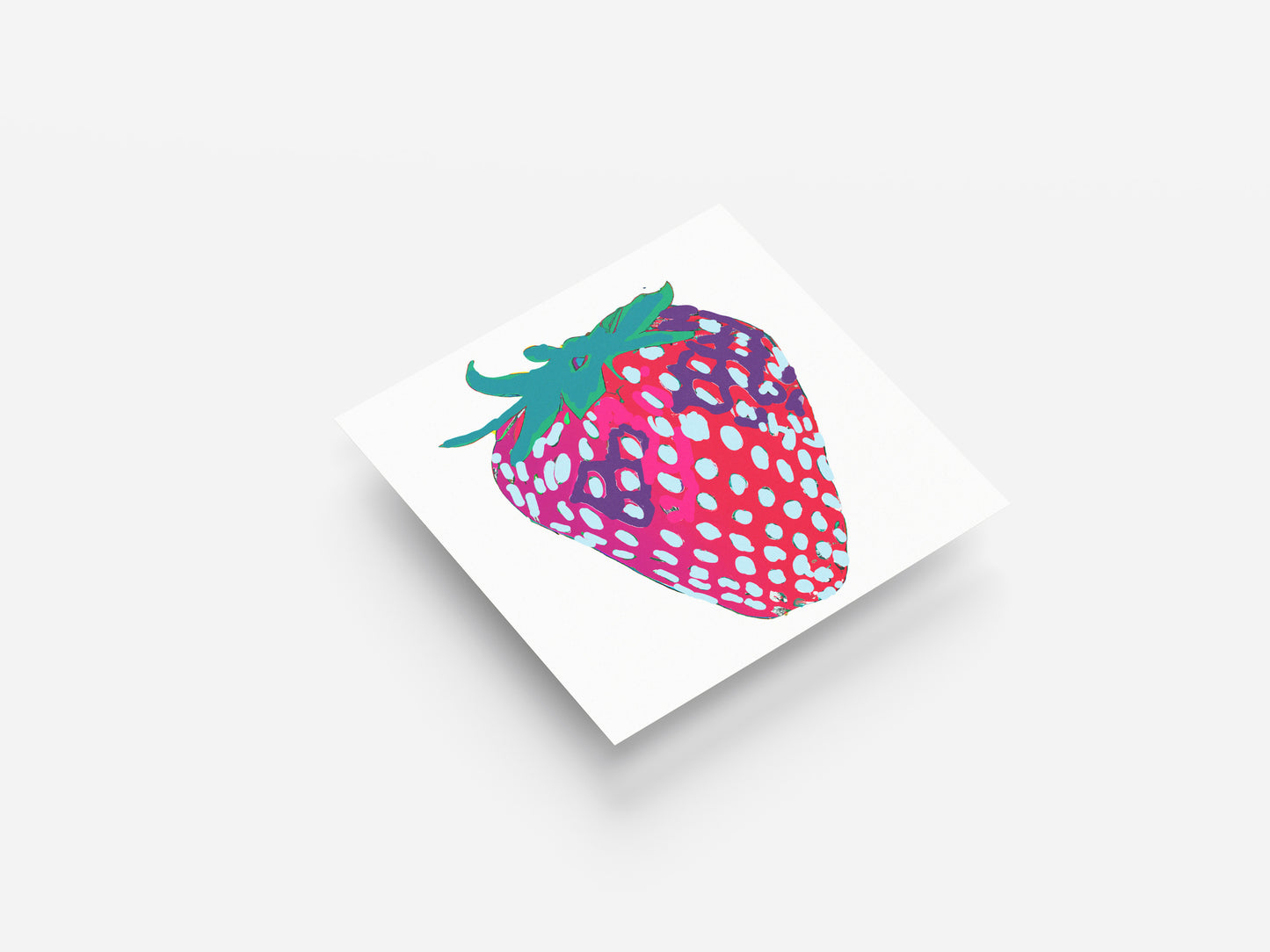 Print Food Fruit Strawberry Illustration 36x36cm