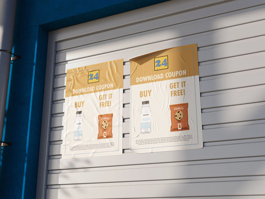 Print Food Water Cookies Advertisement 90x120cm