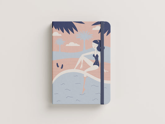 Print Girl In A Pool Cartoon Illustration 60x90cm