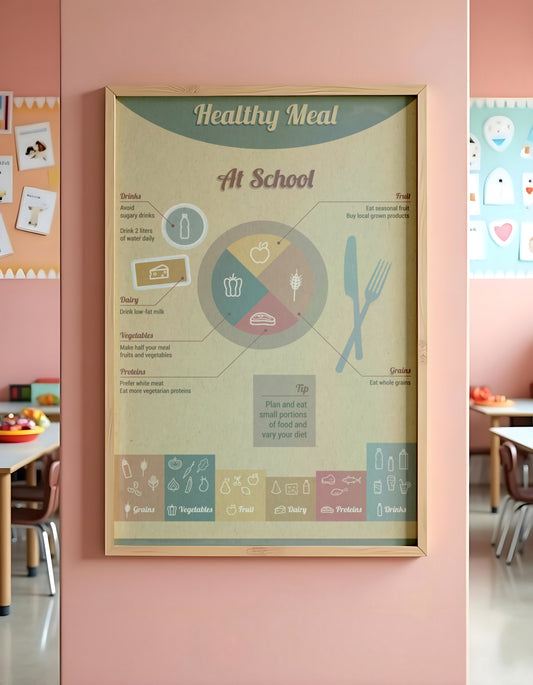 Print School Healthy Meal 60x90cm