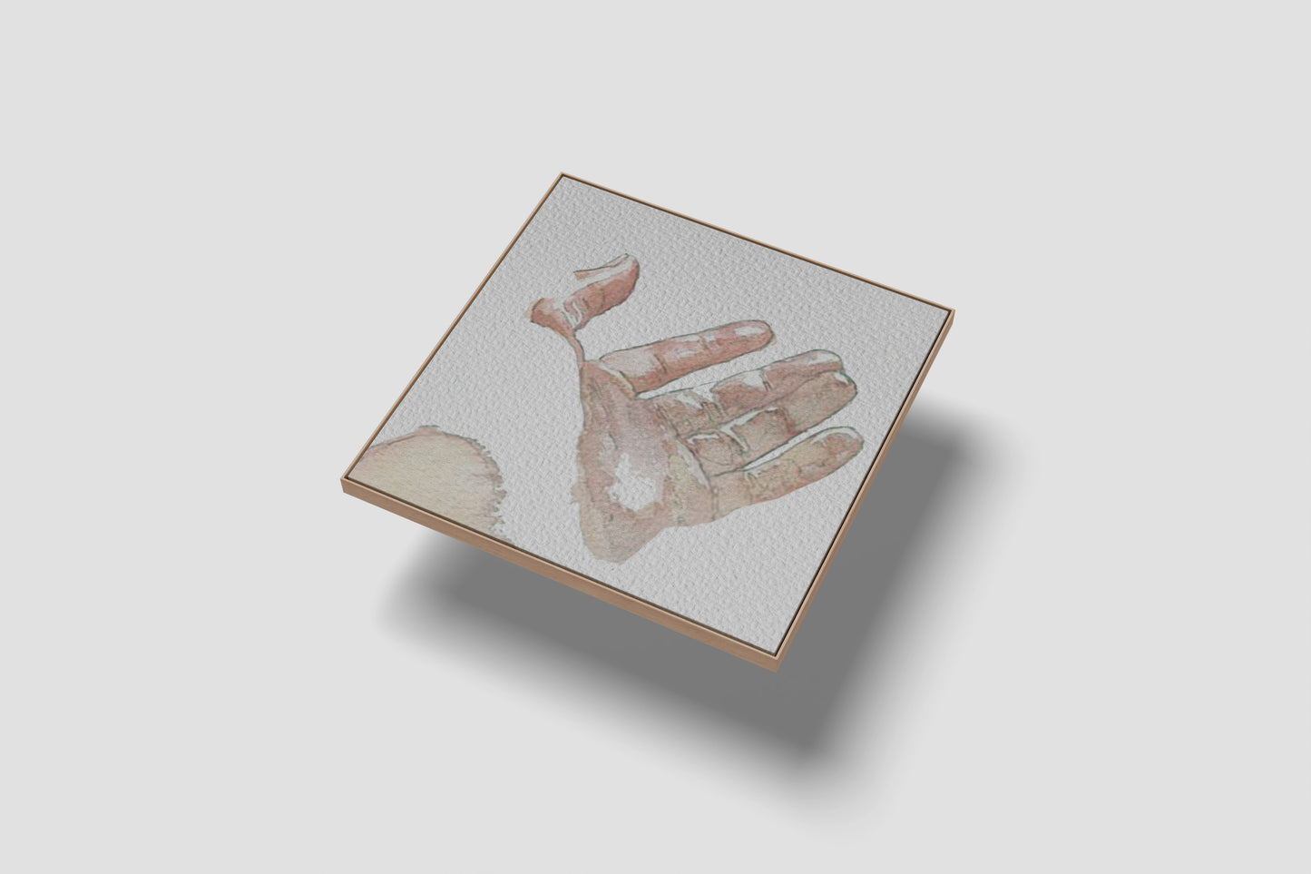 Print Human Body Left Hand Illustration 20x20cm