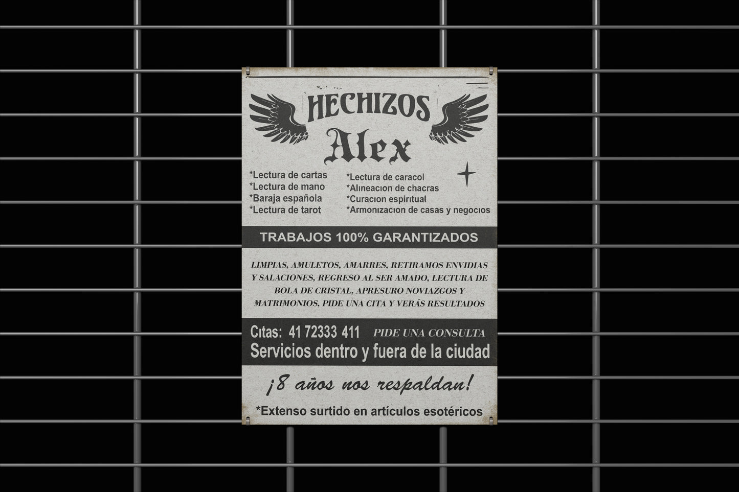 Print Urban Kitsch Advertisement Hechizos Alex 15x22.5cm